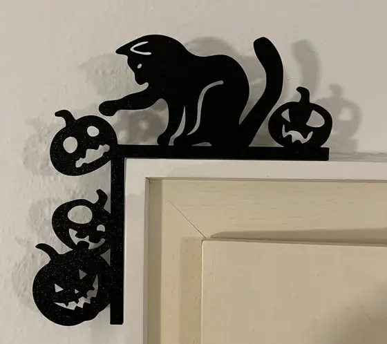 Cadılar Bayramı Konseptli Kedi Kapı Süsü